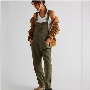 NWT We The Free Olive Green Ziggy Overalls